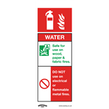 Sealey SS27P1 - Safe Conditions Safety Sign - Water Fire Extinguisher - Rigid Plastic