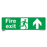 Sealey SS28P10 - Safe Conditions Safety Sign - Fire Exit (Up) - Rigid Plastic - Pack of 10