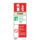 Sealey SS30V1 - Safe Conditions Safety Sign - Foam Fire Extinguisher - Self-Adhesive Vinyl