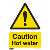 Sealey SS38V1 - Warning Safety Sign - Caution Hot Water - Self-Adhesive Vinyl