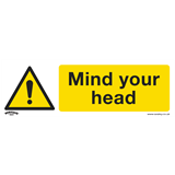 Sealey SS39P1 - Warning Safety Sign - Mind Your Head - Rigid Plastic