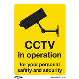Sealey SS40P10 - Warning Safety Sign - CCTV - Rigid Plastic - Pack of 10