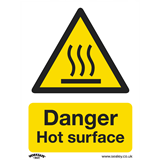 Sealey SS42P1 - Warning Safety Sign - Danger Hot Surface - Rigid Plastic