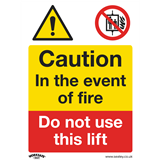 Sealey SS43V1 - Warning Safety Sign - Caution Do Not Use Lift - Self-Adhesive Vinyl