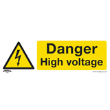 Sealey SS48P1 - Warning Safety Sign - Danger High Voltage - Rigid Plastic