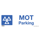 Sealey SS49P10 - Warning Safety Sign - MOT Parking - Rigid Plastic - Pack of 10