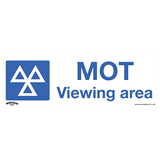 Sealey SS50V10 - Warning Safety Sign - MOT Viewing Area - Self-Adhesive Vinyl - Pack of 10