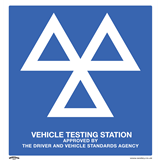 Sealey SS51A1 - Warning Safety Sign - MOT Testing Station - Aluminium Composite