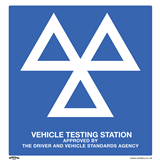 Sealey SS51P10 - Warning Safety Sign - MOT Testing Station - Rigid Plastic - Pack of 10
