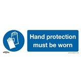Sealey SS6P10 - Mandatory Safety Sign - Hand Protection Must Be Worn - Rigid Plastic - Pack of 10