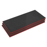 Sealey SFPK30R - Easy Peel Shadow Foam® Red/Black 30mm - Pack of 3