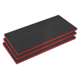 Sealey SFPK50R - Easy Peel Shadow Foam® Red/Black 50mm - Pack of 3