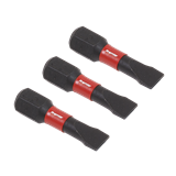 Sealey AK8202 - Slotted 5.5mm Impact Power Tool Bits 25mm - 3pc