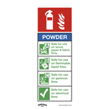 Sealey SS52P1 - Safe Conditions Safety Sign - Powder Fire Extinguisher - Rigid Plastic
