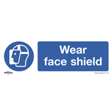 Sealey SS55V10 - Mandatory Safety Sign - Wear Face Shield - Self-Adhesive Vinyl - Pack of 10