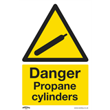 Sealey SS62P1 - Warning Safety Sign - Danger Propane Cylinders - Rigid Plastic