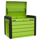 Sealey APPD4G - 4 Drawer Push-to-Open Topchest with Ball-Bearing Slides - Hi-Vis Green