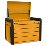 Sealey APPD4O - 4-Drawer Push-to-Open Topchest with Ball-Bearing Slides - Orange