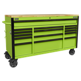 Sealey AP6115BE - 15 Drawer Mobile Trolley with Wooden Top 1549mm