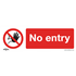 Sealey SS14P1 - Prohibition Safety Sign - No Entry - Rigid Plastic