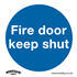 Sealey SS1P1 - Mandatory Safety Sign - Fire Door Keep Shut - Rigid Plastic