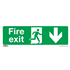 Sealey SS22P10 - Safe Conditions Safety Sign - Fire Exit (Down) - Rigid Plastic - Pack of 10