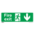 Sealey SS22V1 - Safe Conditions Safety Sign - Fire Exit (Down) - Self-Adhesive Vinyl