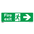 Sealey SS24P10 - Safe Conditions Safety Sign - Fire Exit (Right) - Rigid Plastic - Pack of 10