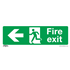 Sealey SS25P1 - Safe Conditions Safety Sign - Fire Exit (Left) - Rigid Plastic