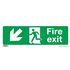 Sealey SS34P1 - Safe Conditions Safety Sign - Fire Exit (Down Left) - Rigid Plastic