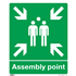 Sealey SS37P10 - Safe Conditions Safety Sign - Assembly Point - Rigid Plastic - Pack of 10
