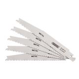 Draper 38755 ʍS123XF) - Bi-metal Reciprocating Saw Blades for Metal Cutting, 150mm, 8-14tpi (Pack of 5)