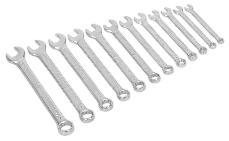 Sealey AK6325 - Combination Spanner Set 12pc Cold Stamped Metric