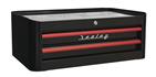 Sealey AP28102BR - Mid-Box 2 Drawer Retro Style - Black with Red Anodised Drawer Pulls