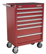 Sealey AP33479 - Rollcab 7 Drawer with Ball Bearing Slides - Red