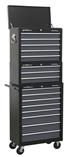 Sealey AP35STACK - Tool Chest Combination 16 Drawer with Ball Bearing Slides - Black/Grey