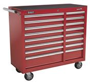 Sealey AP41169 - Rollcab 16 Drawer with Ball Bearing Runners Heavy-Duty - Red