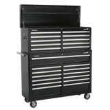 Sealey AP52COMBO2 - Tool Chest Combination 23 Drawer with Ball Bearing Slides - Black