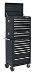 Sealey APSTACKTB - Topchest, Mid-Box & Rollcab Combination 14 Drawer with Ball Bearing Slides - Black
