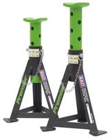 Sealey AS3G - Axle Stands (Pair) 3tonne Capacity per Stand Green