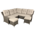 Dellonda DG72 - Dellonda Chester Rattan Wicker Outdoor 5 Seat Corner Sofa Set, Brown