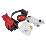 Sealey SEP4 - Flexi Grip Gloves, FFP2 Mask, Goggles & Ear Defenders