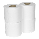 Sealey TOL40 - Plain White Toilet Roll - Pack of 4 x 10 ⡀ Rolls)