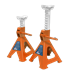 Sealey VS2002OR - Axle Stands (Pair) 2tonne Capacity per Stand Ratchet Type - Orange