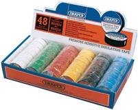 Draper 12818 �) - Draper Expert Counter Top Display Of 48 Assorted 10m X 19mm Insulation Tape Rolls To Bs3924 & Bs4j10