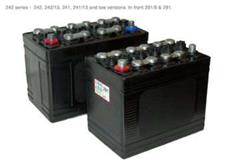 Classic Black Rubber Battery 12 volt - type: 241L ʍry Battery No Acid)
