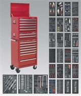 Sealey SPTCOMBO1 - Tool Chest Combination 14 Drawer with Ball Bearing Runners - Red & 1179pc Tool Kit