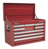 Sealey AP33089 - Topchest 8 Drawer with Ball Bearing Runners - Red
