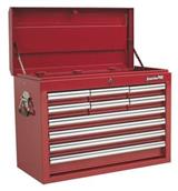 Sealey AP33109 - Topchest 10 Drawer with Ball Bearing Runners - Red