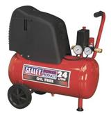 Sealey SAC02415 - Air Compressor 24L Belt Drive 1.5hp Oil Free